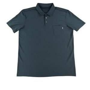 Vuori Mens Ace Polo Indigo Mens Short Sleeve Shirt Size:L Travel Casual EUC